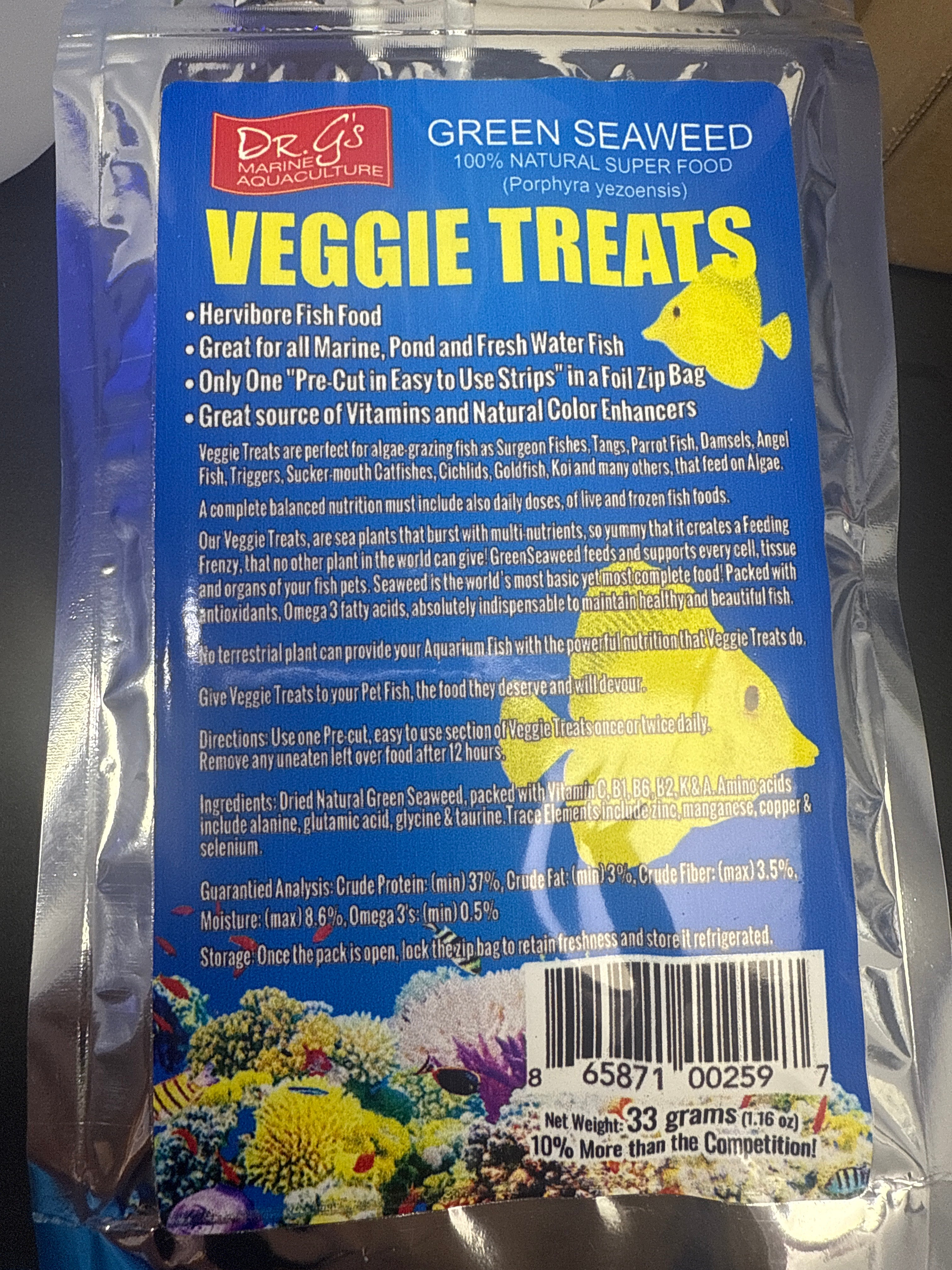 Dr.G’s Veggie Treats 33 Grams