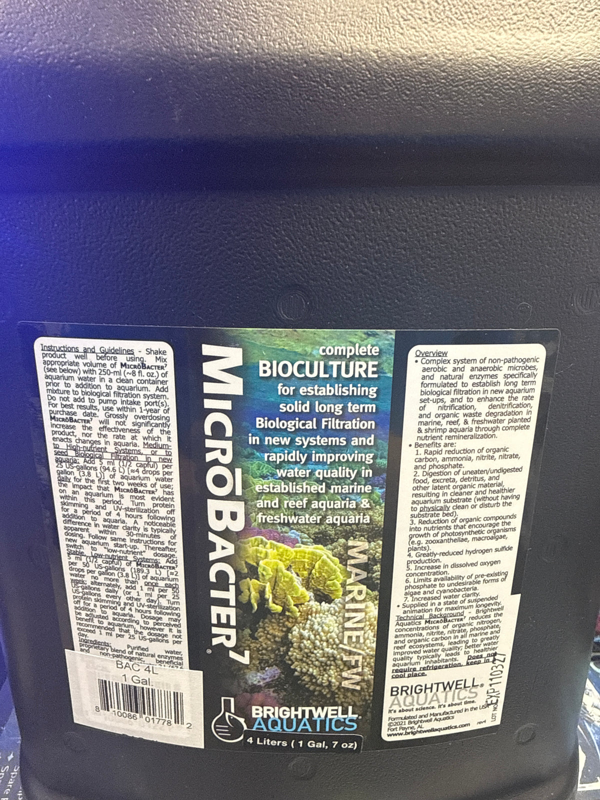 Microbacter Razor Microbacter 7 1 gallon – Hydros Aquatics