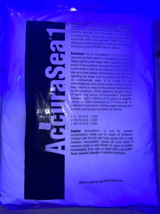 Accurasea 1 salt ( 50 gallon bags )