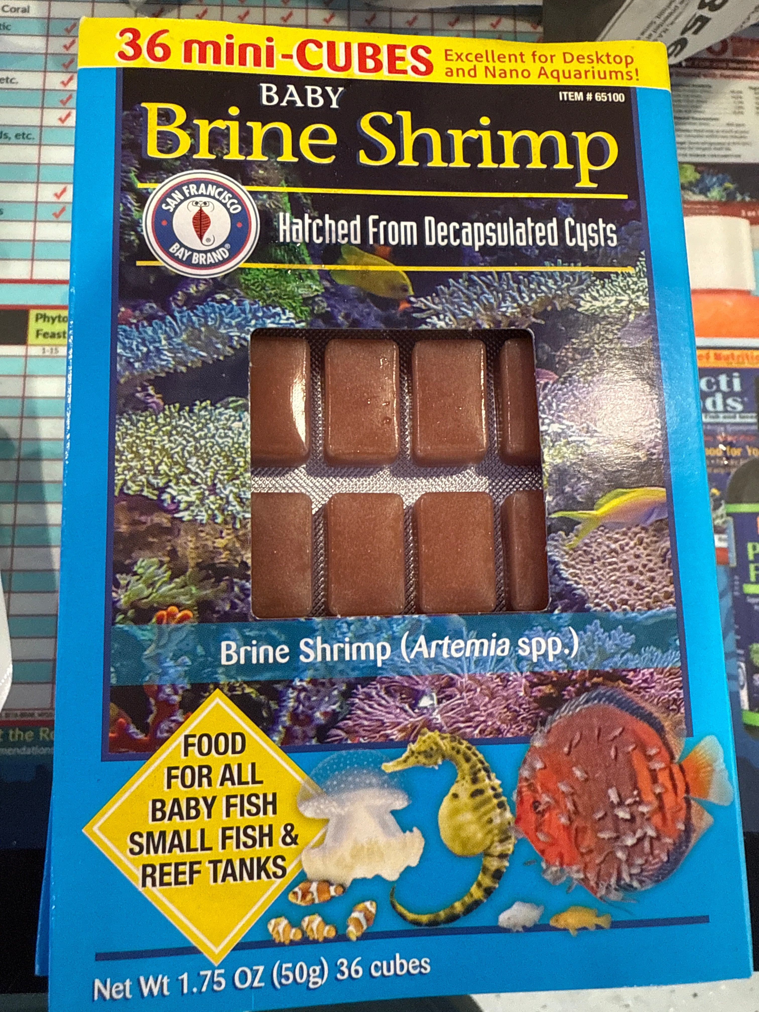 Baby Brine Shrimp Mini Cubes 1.75 OZ