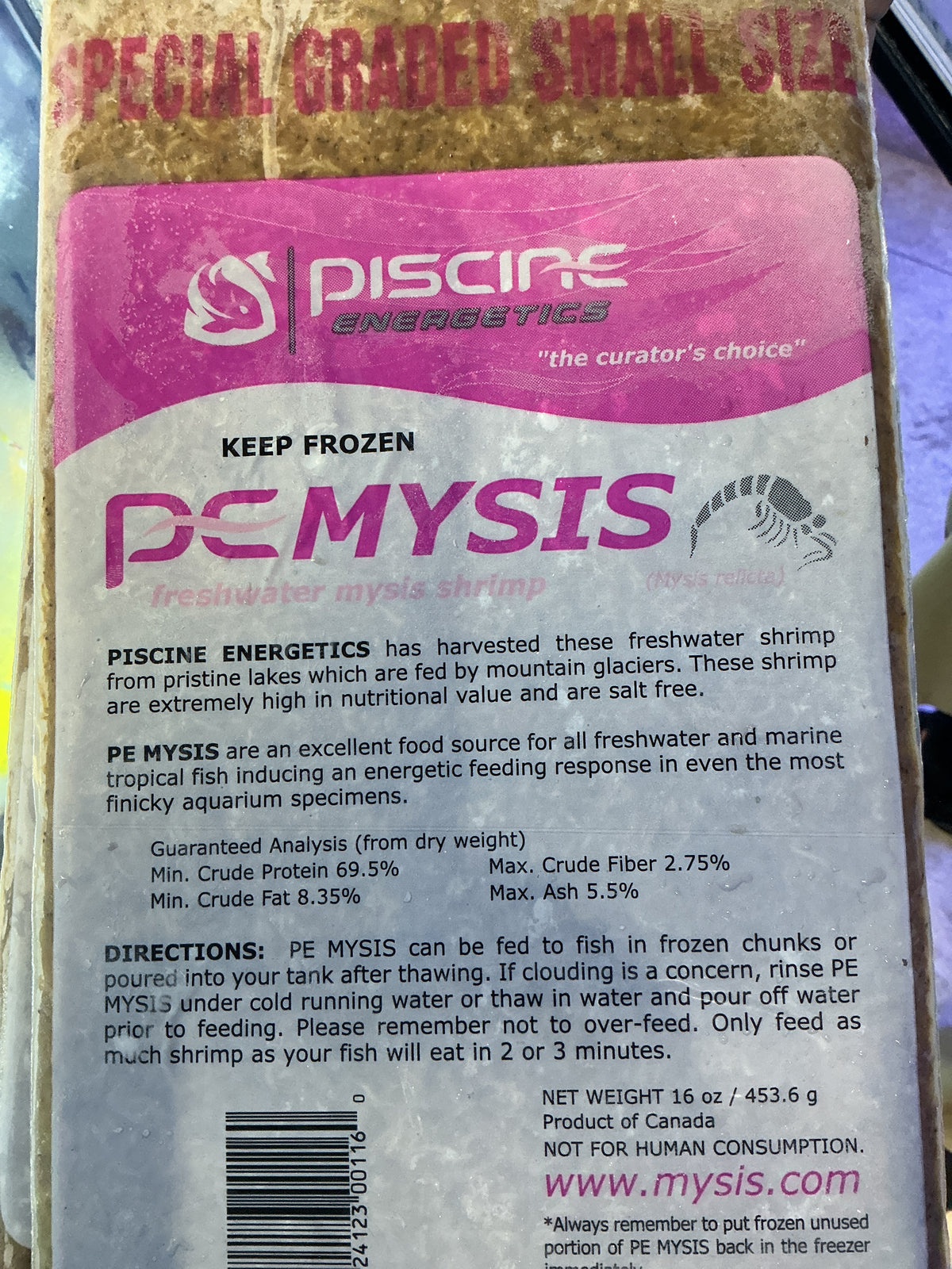 Myse Fish PE Mysis 16oz – Hydros Aquatics