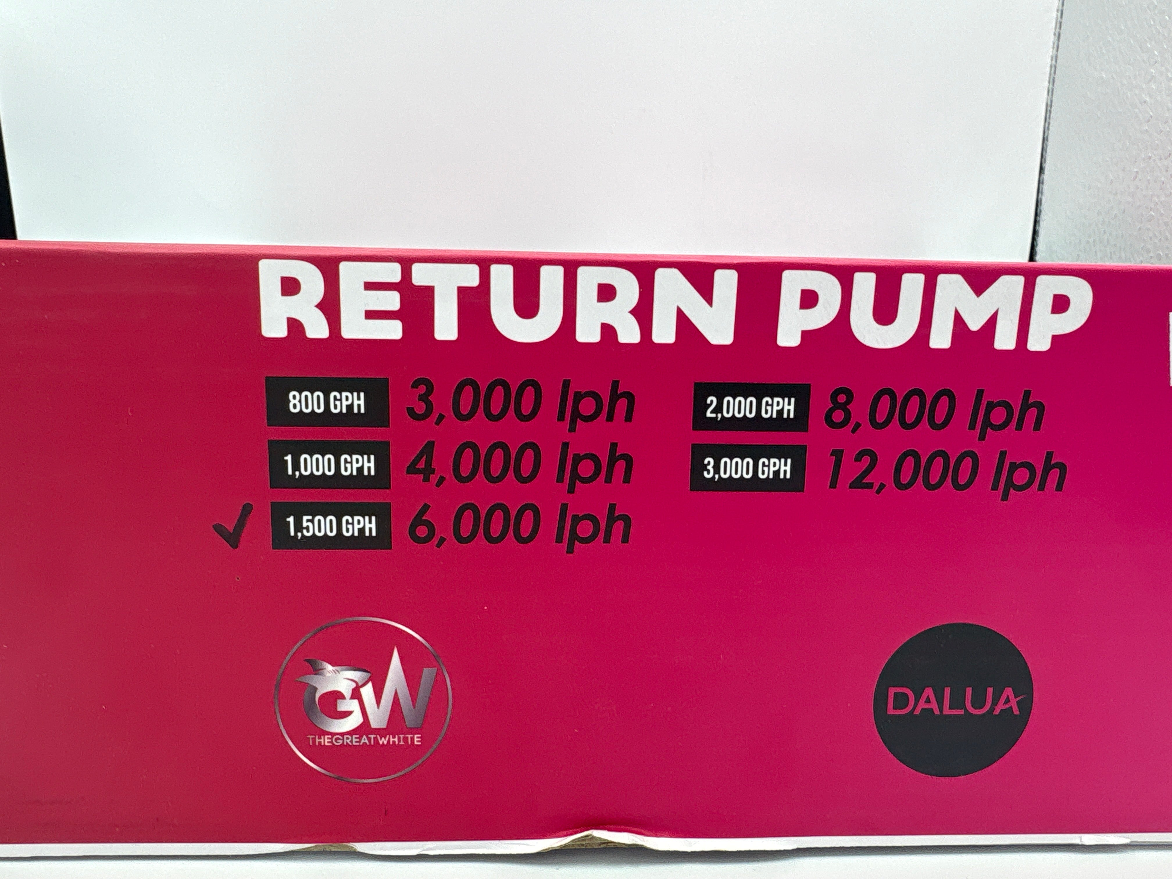 Great White Return Pump - 1,500 GPH